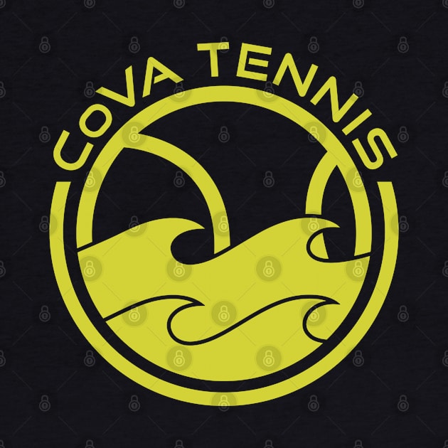 CoVA Tennis - Coastal Virginia Tennis Ball and Beach Waves Logo Design by CoVA Tennis